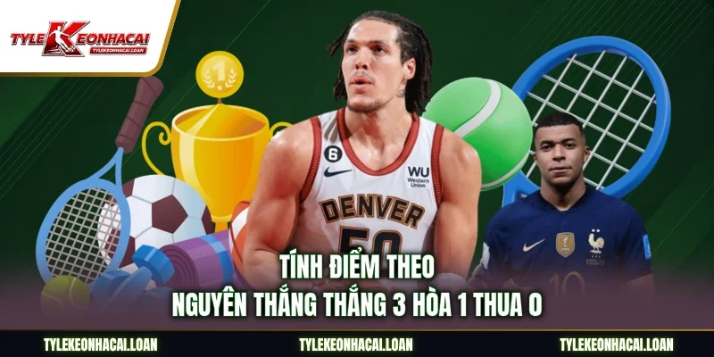 Tính điểm theo nguyên thắng thắng 3 hòa 1 thua 0